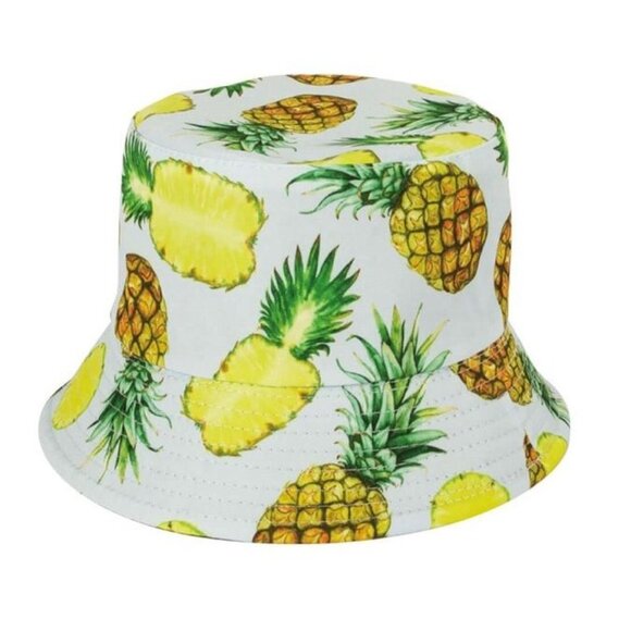 Unbranded Accessories - New Pineapples Fruit Bucket Hat Adult Summer Shade Pineapple One Size Womens NWT